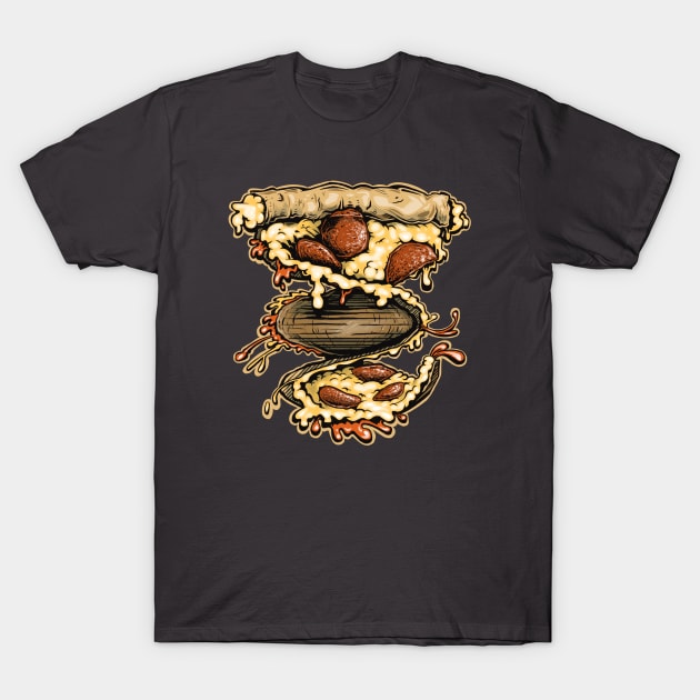 Pizza DNA Twist T-Shirt by BradLeiby